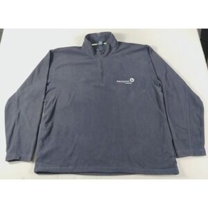 Landmark Sweatshirt Mens XL Blue 1/4 Zip Fleece Pullover Ameriprise Financial